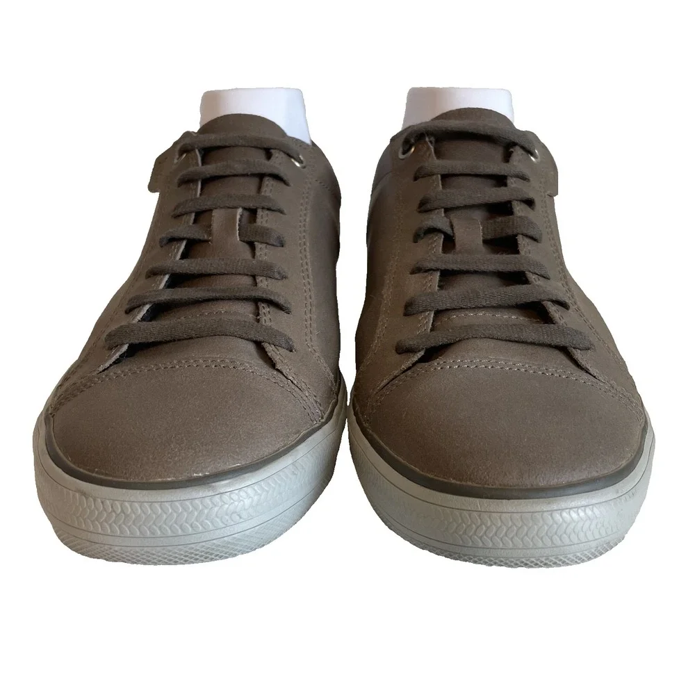 Teva Mens Cap Toe Brown Leather Laced‎ Casual Sneakers, Size 10